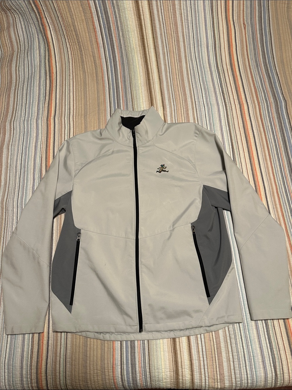 Champion Light Gray and Dark Gray Men's cool weather Windbreaker